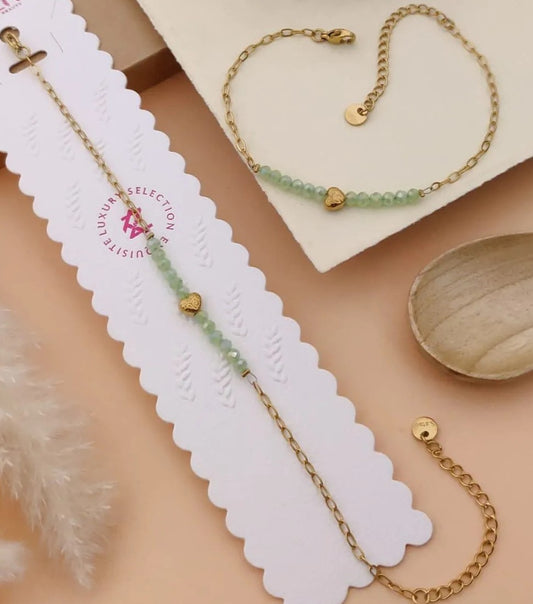 Astria Jade Heart Bracelet