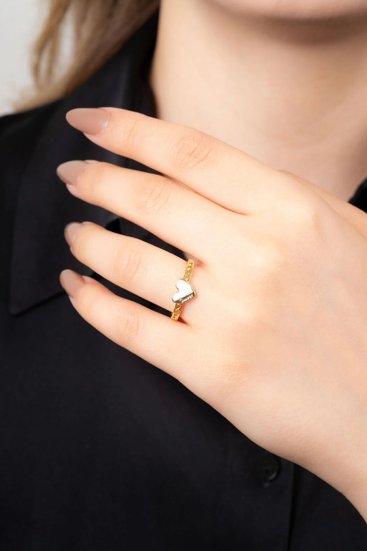 Elegant Heart Ring for Women & Girls – Adjustable Fashion Jewellery Astria Jewellery