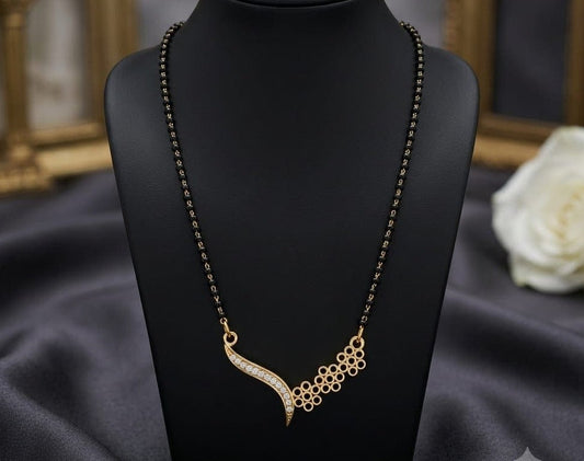 Beautiful Mangalsutra | Black Bead Gold Necklace ASTRIA JEWELLERY