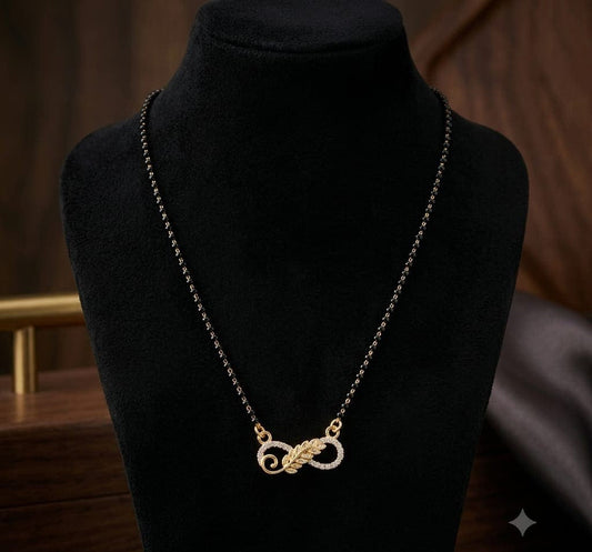 Traditional Gold Mangalsutra | Black Bead Necklace ASTRIA JEWELLERY