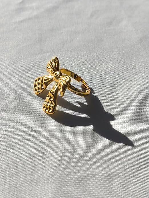 Astria Golden Bow Statement Ring Astria Jewellery