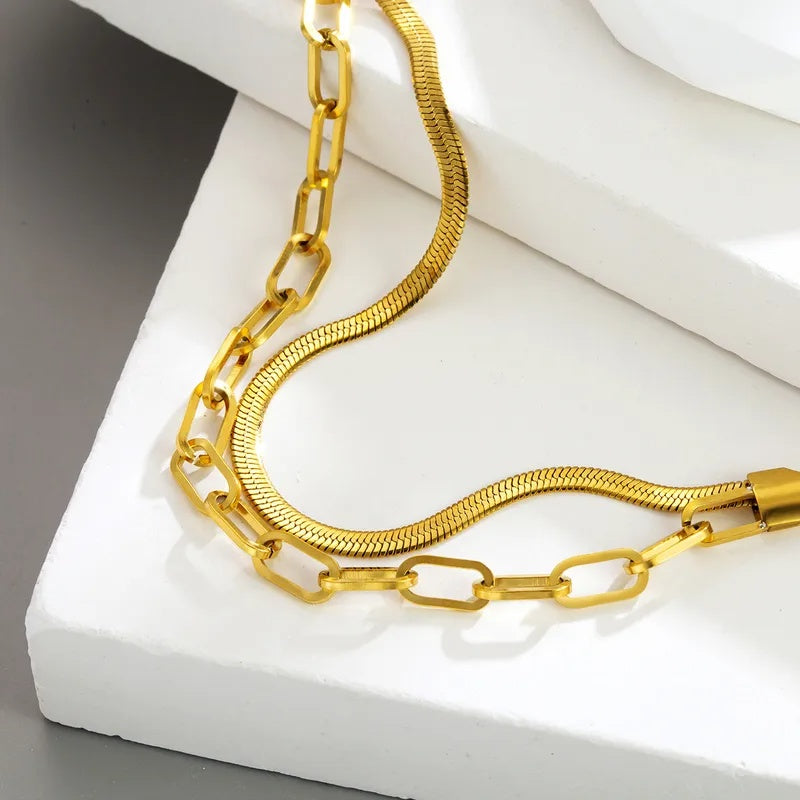 Gold Paperclip Chain Bracelet for Women | Anti-Tarnish Stainless Steel Link Bracelet Astria Jewellery