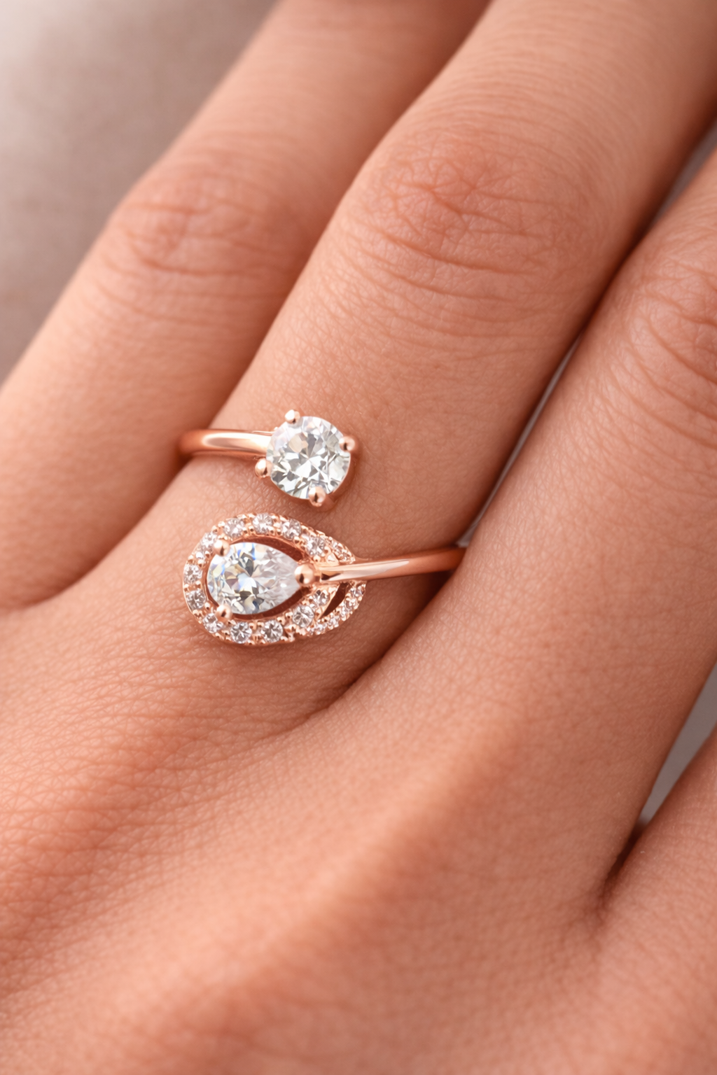 Gold-Plated Adjustable Open Ring for Women Astria Jewellery