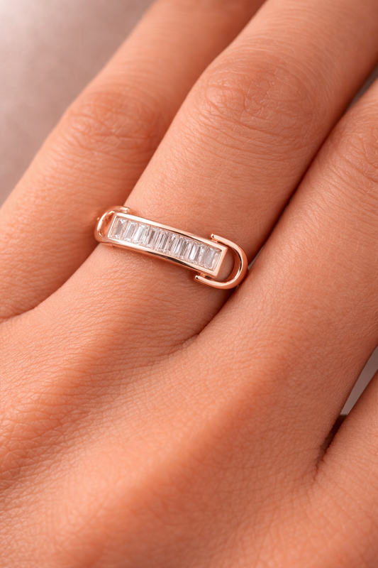 Rose Gold-Plated Adjustable Open Ring for Women Astria Jewellery