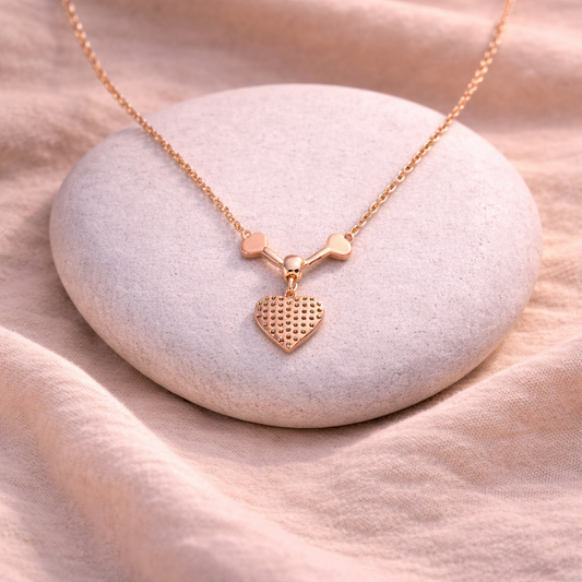 Rose gold Heart Necklace ASTRIA JEWELLERY