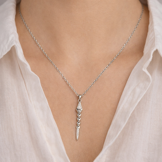Silver-Plated Arrow Pendant Necklace ASTRIA JEWELLERY
