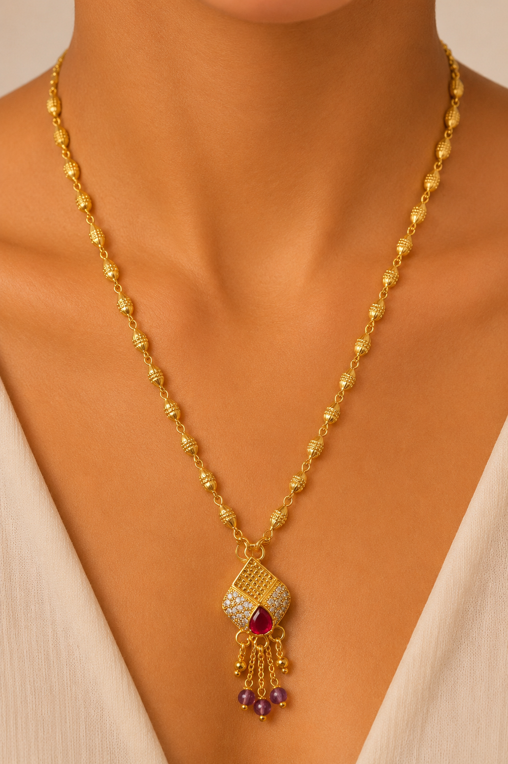 Astria Ruby Elegance Designer Mangalsutra Astria Jewellery