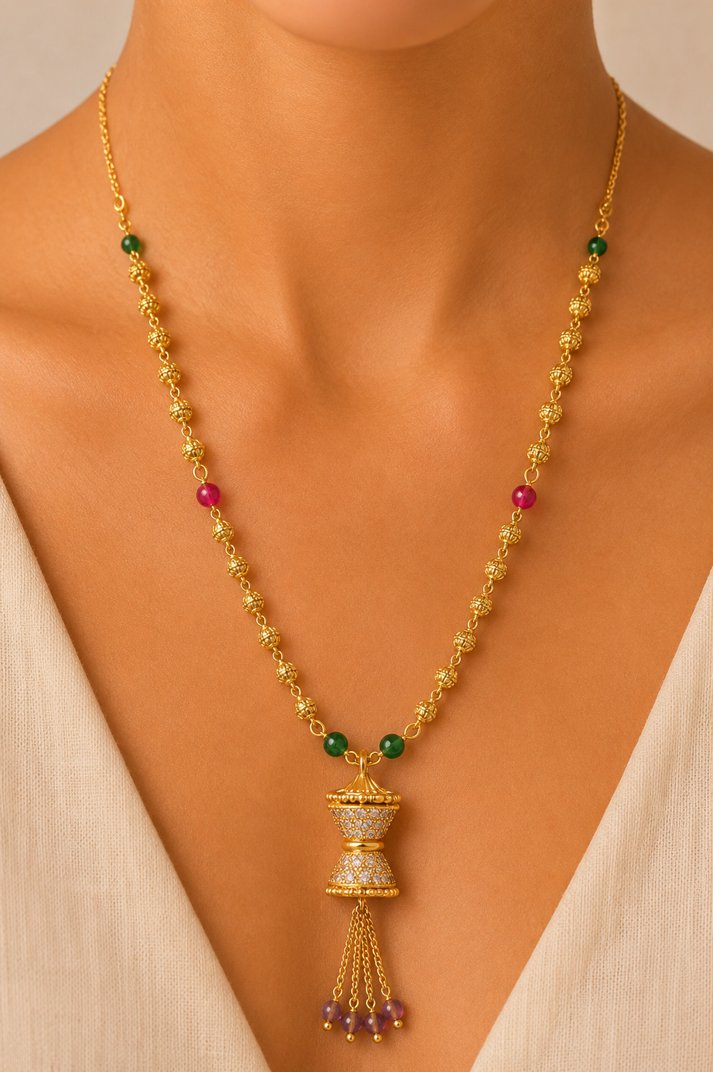 Astria Emerald Royale Designer Mangalsutra Astria Jewellery