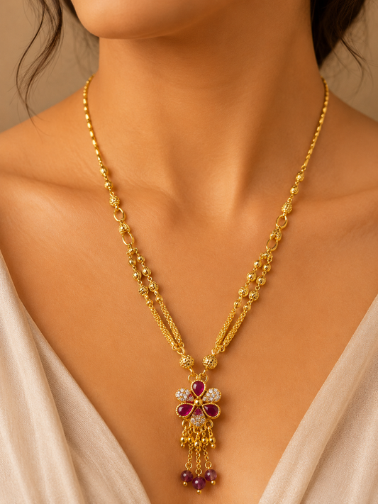 Astria Floral Luxe Layered Mangalsutra Astria Jewellery