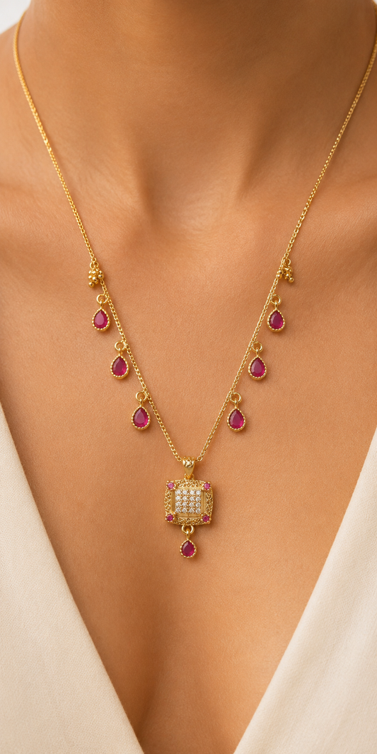 Astria Royal Ruby Drop Mangalsutra Astria Jewellery