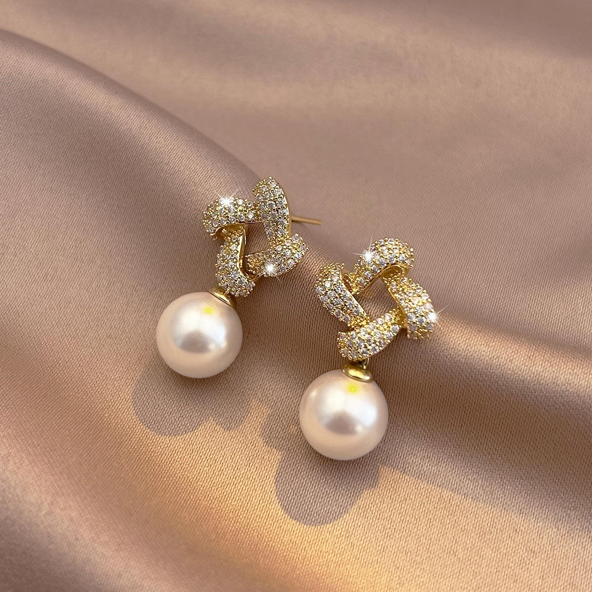Gold Plated Bow Stud Earrings Astria Jewellery
