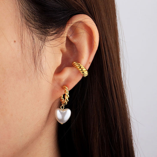 Gold Plated Twisted Hoop Earrings Astria Jewellery