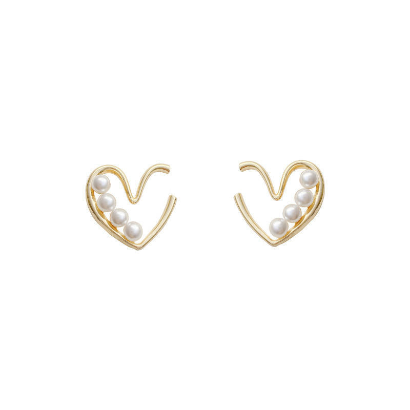 Gold Plated Heart Hoop Earrings Astria Jewellery