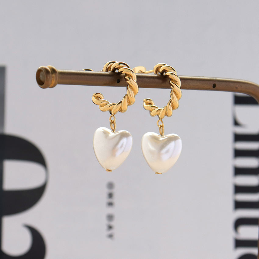 Gold Plated Twisted Hoop Earrings Astria Jewellery