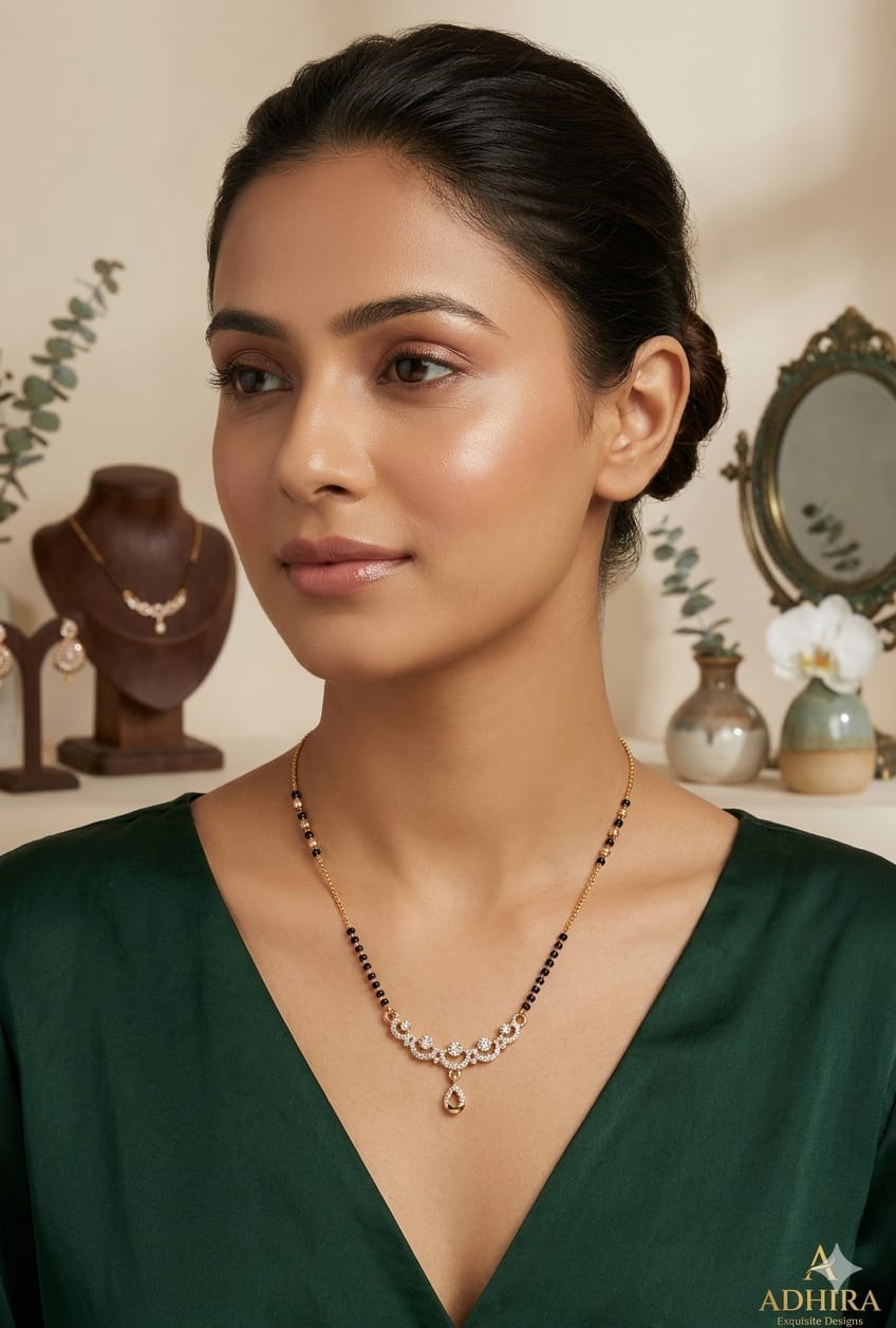 Astria Crescent Spark Classic Mangalsutra