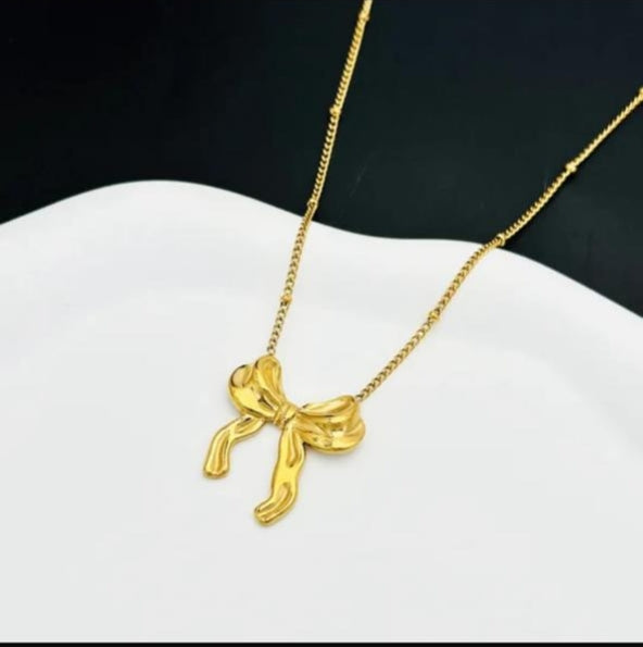 Golden Ribbon Necklace ASTRIA JEWELLERY