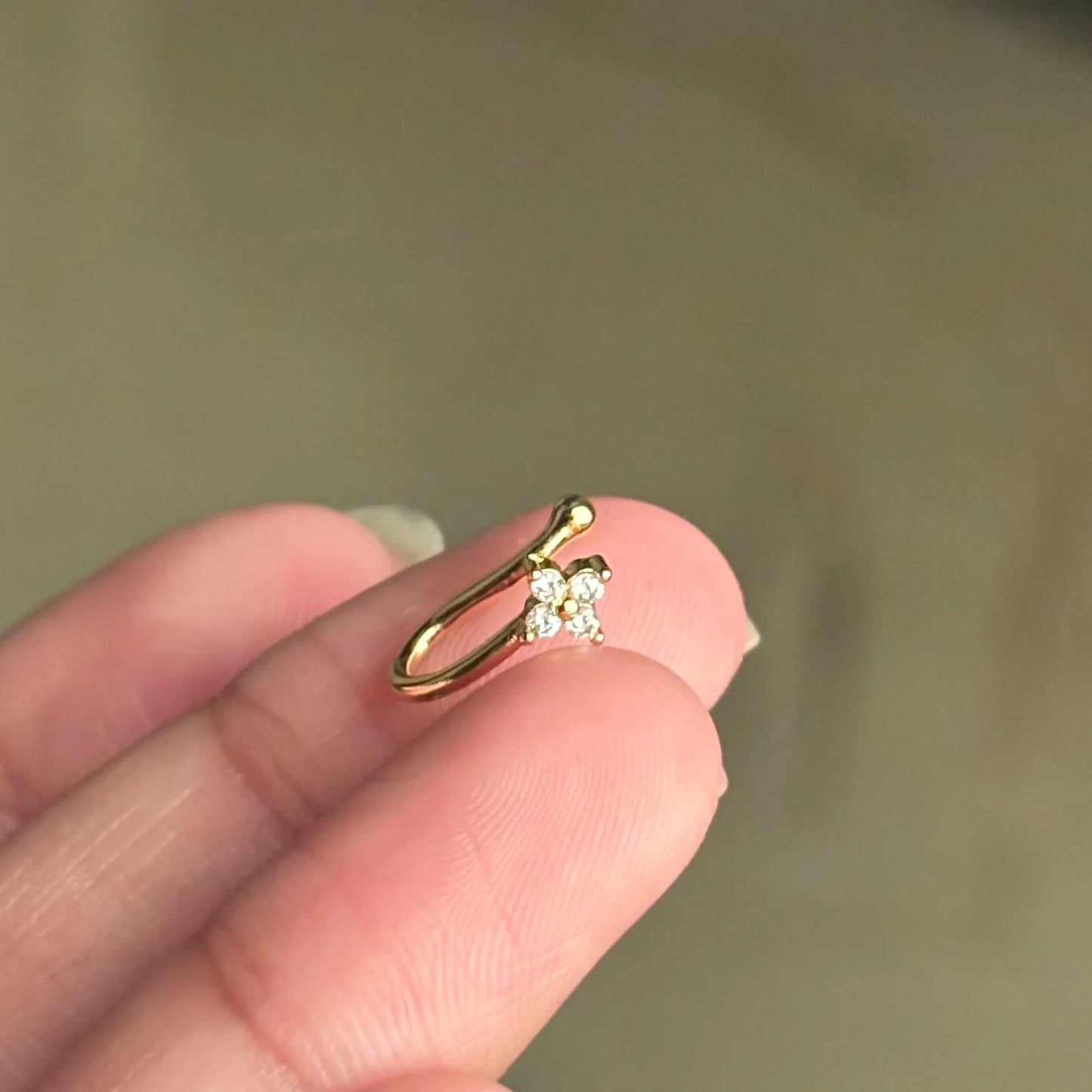 Aurora Blossom Crystal Nose Pin Astria Jewellery