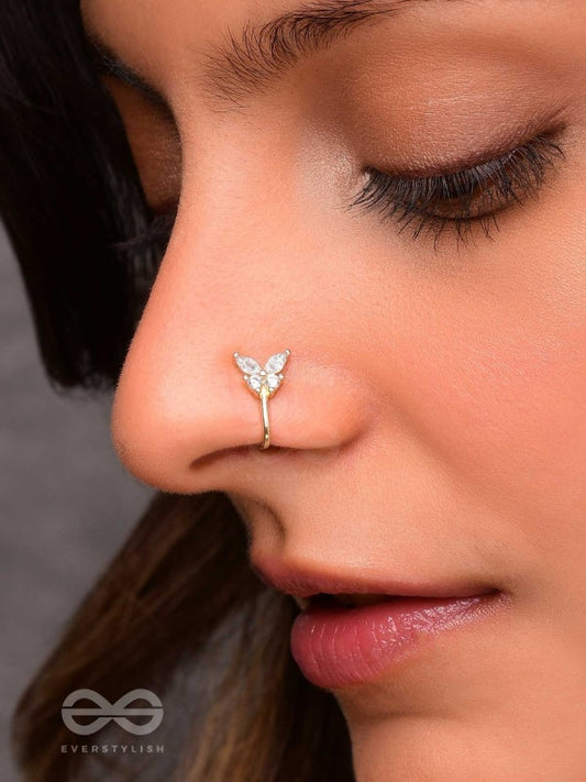 Butterfly Bloom Crystal Nose Pin Astria Jewellery