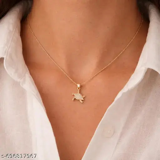 Gold-Plated Turtle Pendant Necklace Astria Jewellery