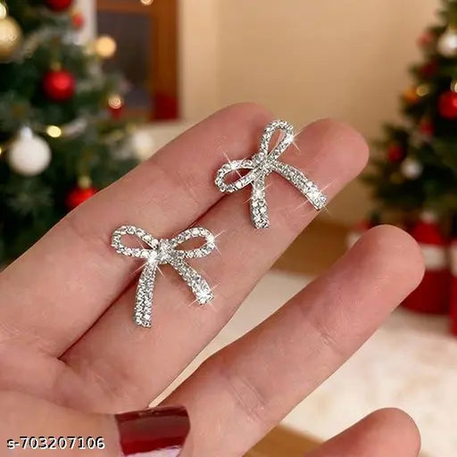Astria Jewellery Crystal Bow Stud Earrings for Women Astria Jewellery