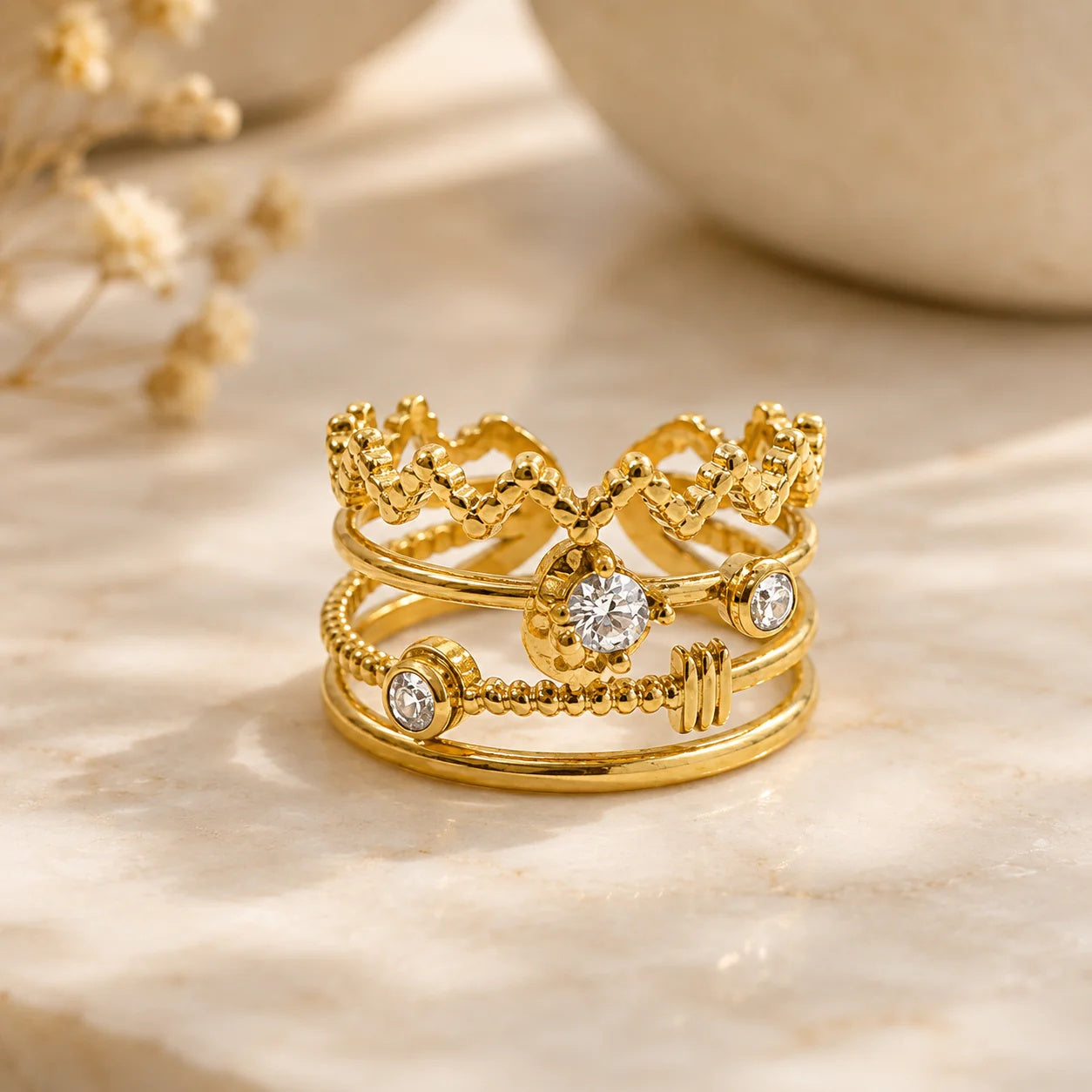 Luxury rings India featured in gold and silver with colorful gemstones for elegant occasions
