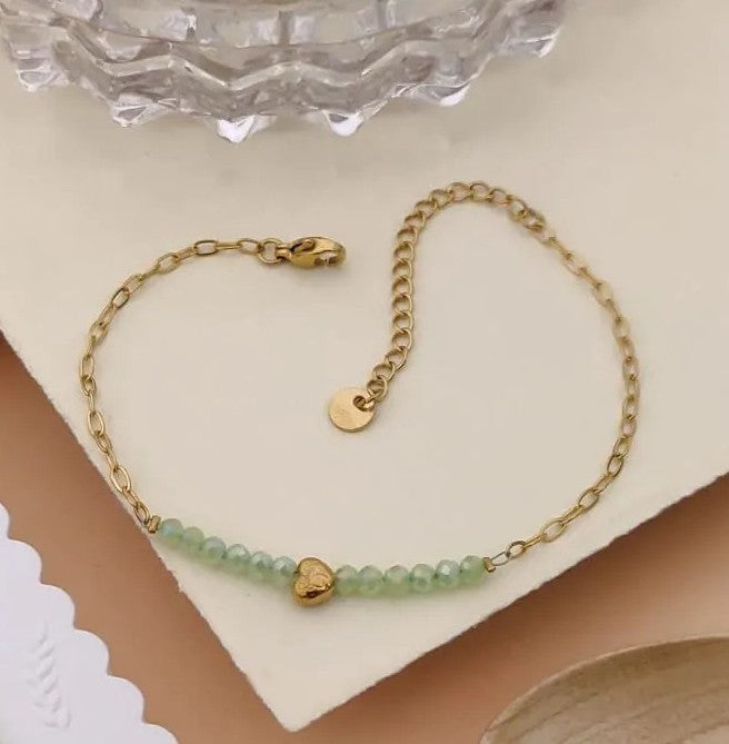 Astria Jade Heart Bracelet