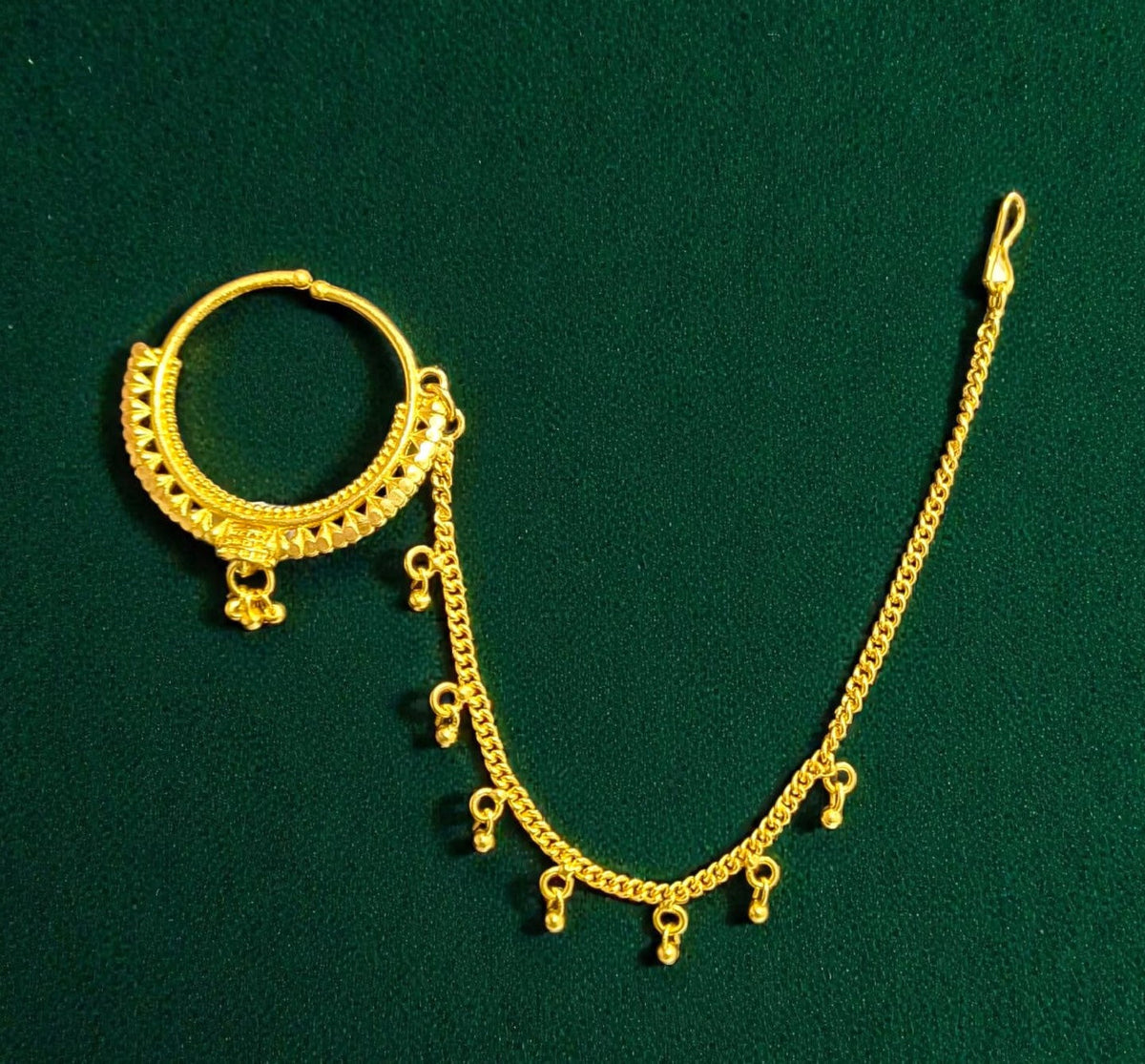 Gold-Tone Traditional Nose Ring ASTRIA JEWELLERY