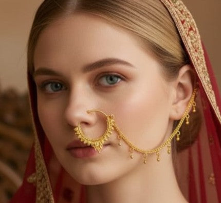 Gold-Tone Classic Nose Ring ASTRIA JEWELLERY