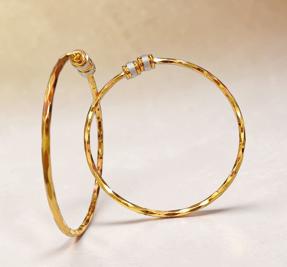 Classic Gold-Tone Spiral Kada ? Stylish Lightweight Bangle Bracelet for Women ASTRIA JEWELLERY