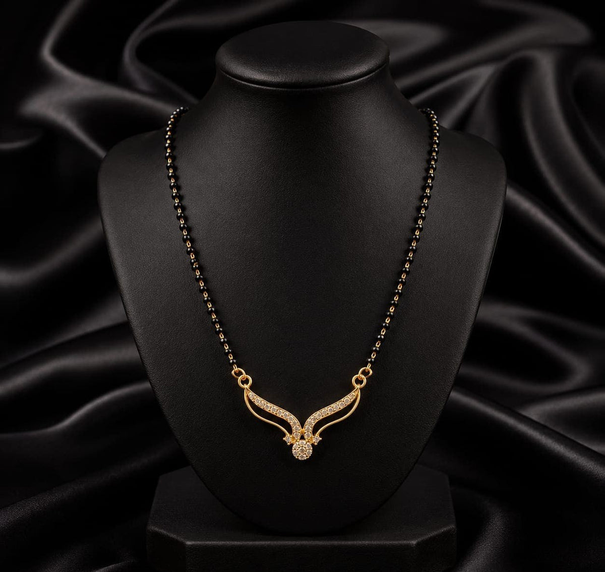 Mangalsutra Necklace | Black Bead Gold Jewellery ASTRIA JEWELLERY
