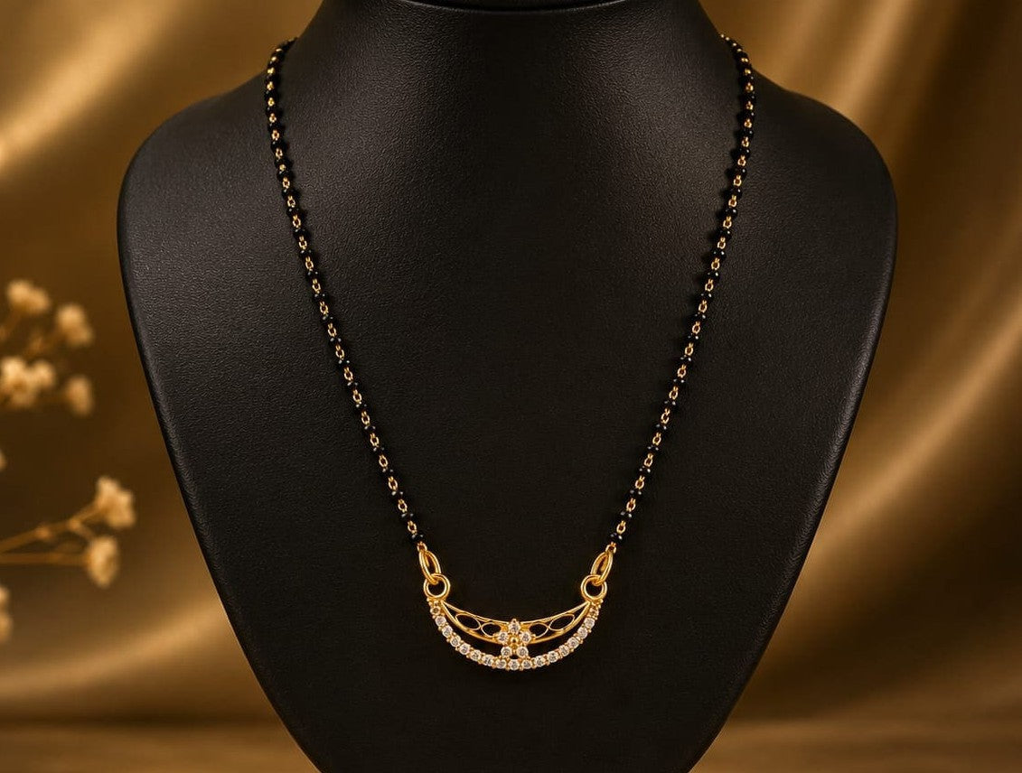 Ethnic Mangalsutra Necklace | Black Bead Traditional Jewellery ASTRIA JEWELLERY