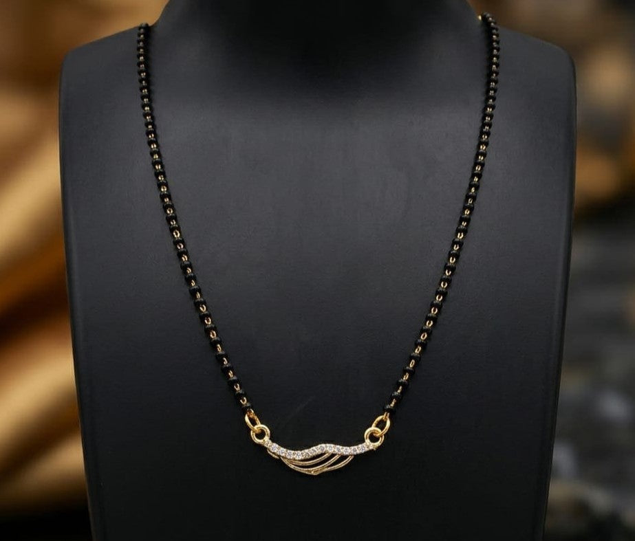 Bridal Mangalsutra Necklace | Black Bead Gold Jewellery ASTRIA JEWELLERY