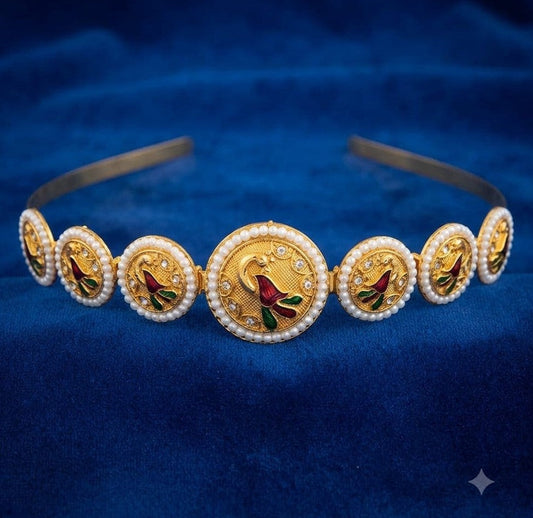Maharani Kundan Pearl Maang Tikka ASTRIA JEWELLERY