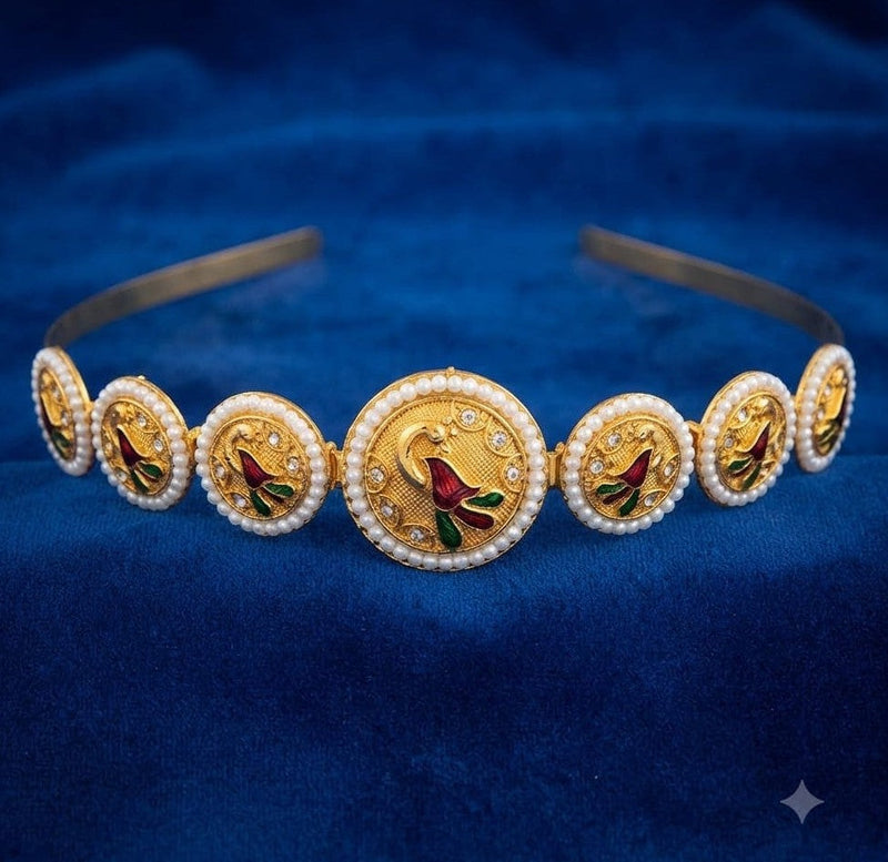 Maharani Kundan Pearl Maang Tikka ASTRIA JEWELLERY
