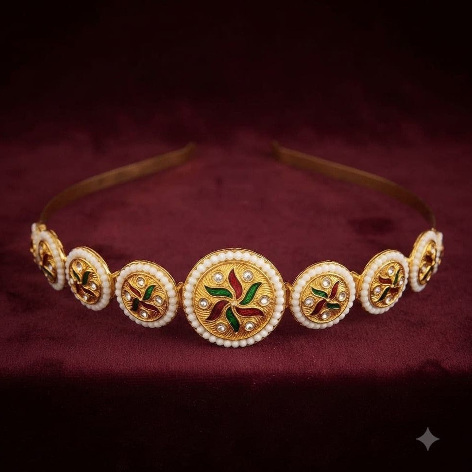 Shehnai Kundan Pearl Maang Tikka ASTRIA JEWELLERY