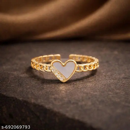 Astria Jewellery Elegant Heart Ring for Women & Girls – Adjustable Fashion Jewellery Astria Jewellery
