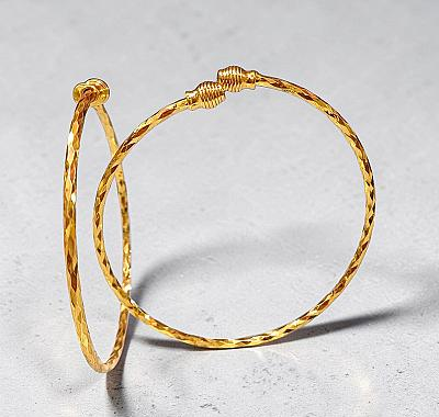 Elegant Golden Twisted Bangles ? Lightweight Kada Bracelet for Women ASTRIA JEWELLERY