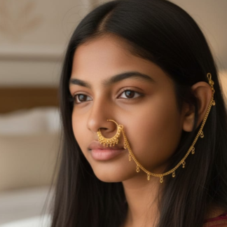 Gold-Tone Ethnic Nose Ring ASTRIA JEWELLERY