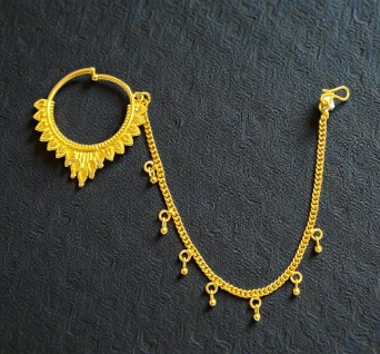 Gold-Tone Classic Nose Ring ASTRIA JEWELLERY