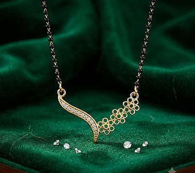 Beautiful Mangalsutra | Black Bead Gold Necklace ASTRIA JEWELLERY