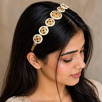 Rajsi Pearl Kundan Maang Tikka ASTRIA JEWELLERY