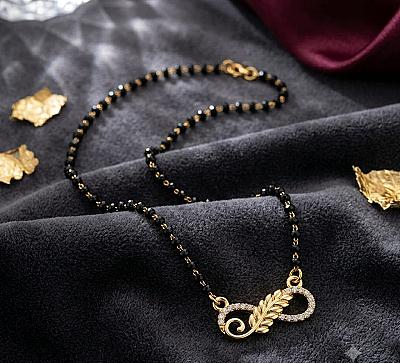 Traditional Gold Mangalsutra | Black Bead Necklace ASTRIA JEWELLERY