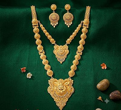 Gold Garden Necklace Set ASTRIA JEWELLERY