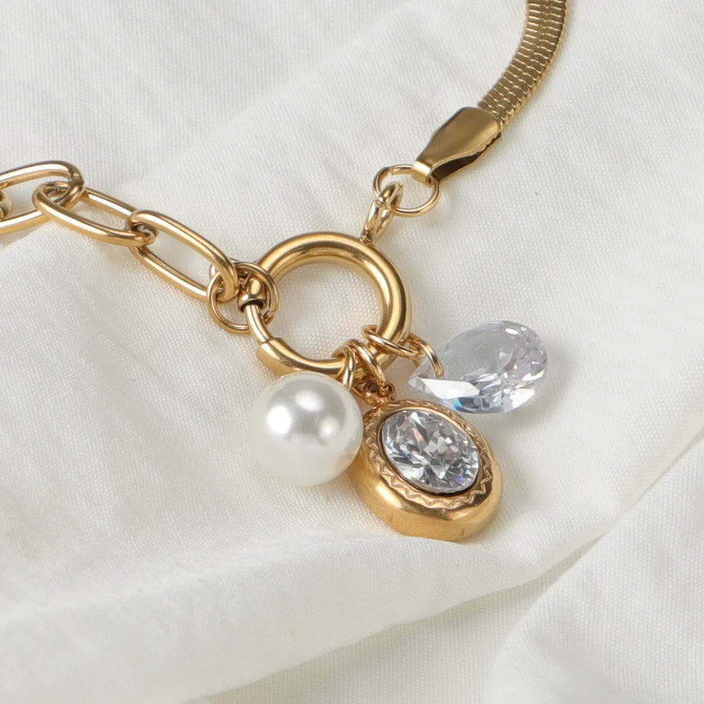 Astria Pearl Charm Luxe Bracelet