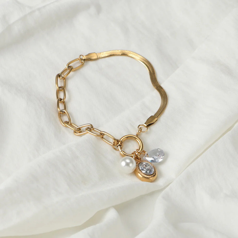 Astria Pearl Charm Luxe Bracelet