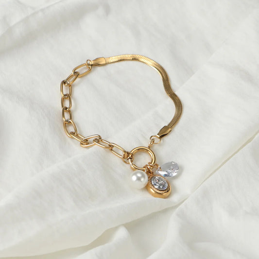 Astria Pearl Charm Luxe Bracelet