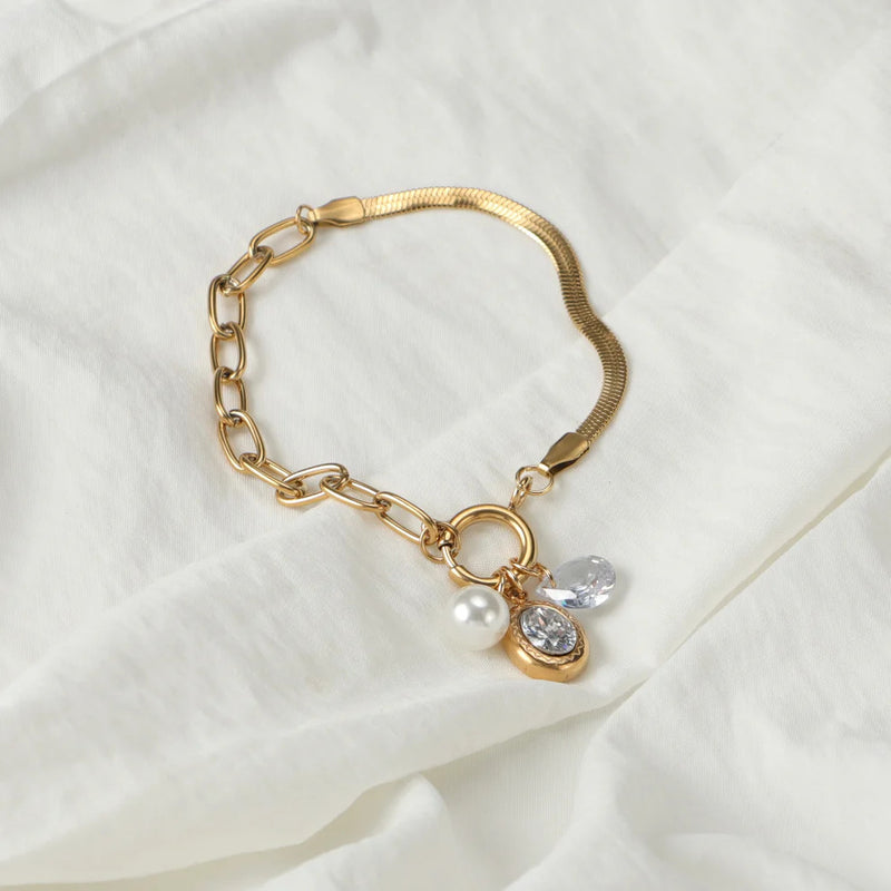 Astria Pearl Charm Luxe Bracelet