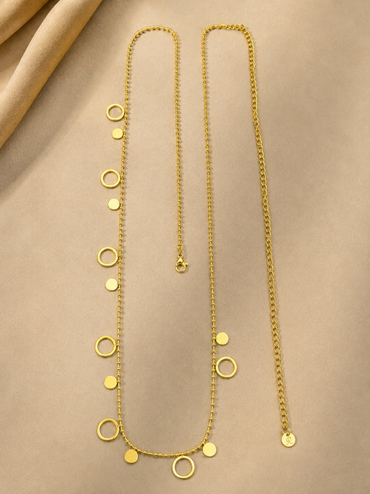 Rose Gold Disc Waist Chain for Women | Minimal Belly Chain | Anti-Tarnish Stainless Steel Astria Jewellery