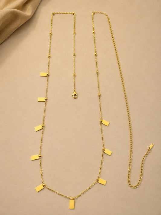 Minimal Gold Bar Waist Chain for Women | Adjustable Belly Chain | Anti-Tarnish Stainless Steel Astria Jewellery