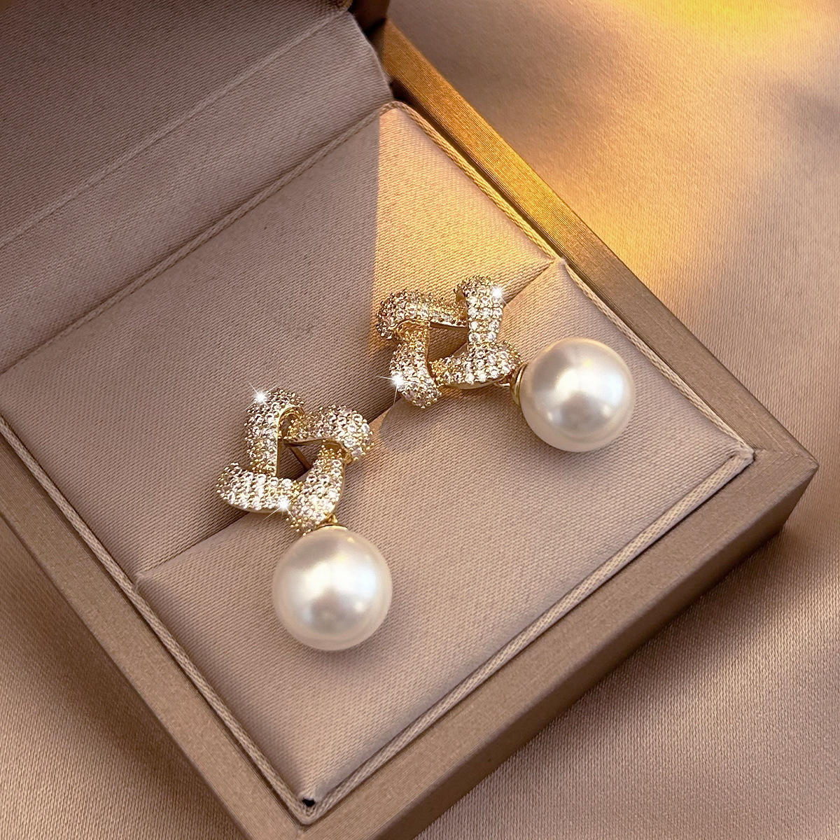 Gold Plated Bow Stud Earrings